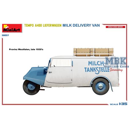 Tempo A400 Lieferwagen. Milk delivery van