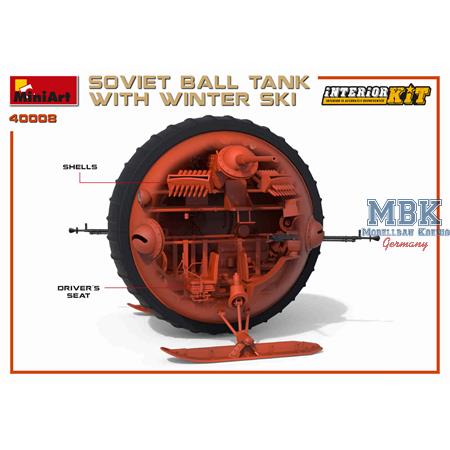 Soviet Ball Tank with Winter Ski. w/Interior Kit