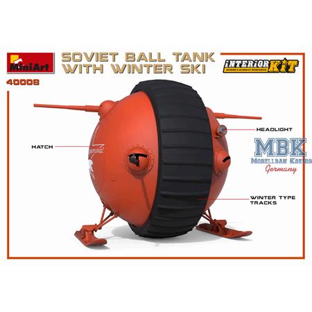 Soviet Ball Tank with Winter Ski. w/Interior Kit