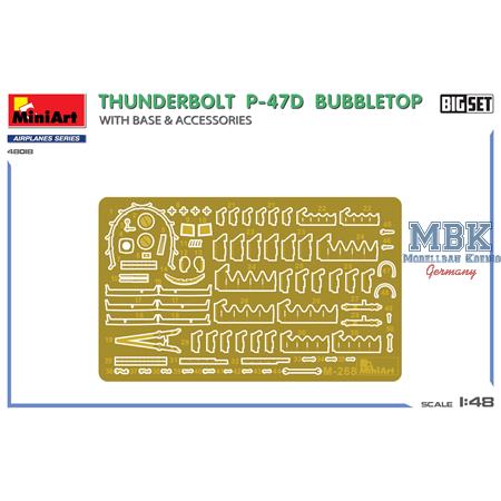 Thunderbolt P-47D Bubbletop  w/Base & Accessories