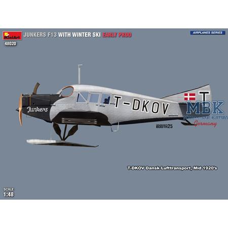 Junkers F13 with Winter ski. Early Prod.