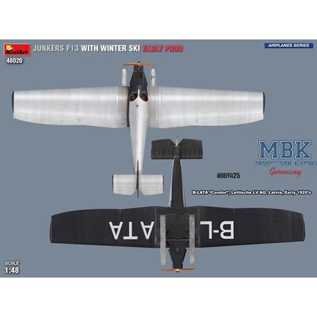 Junkers F13 with Winter ski. Early Prod.