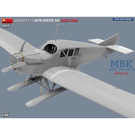 Junkers F13 with Winter ski. Early Prod.