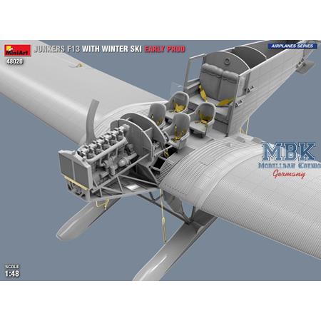 Junkers F13 with Winter ski. Early Prod.