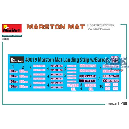 Marston Mat Landing Strip w/Barrels