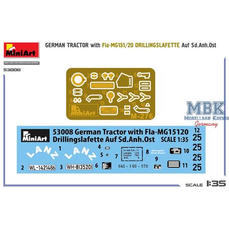 German Tractor w.Fla-MG151/20 Drilling, Sd.Anh.OST