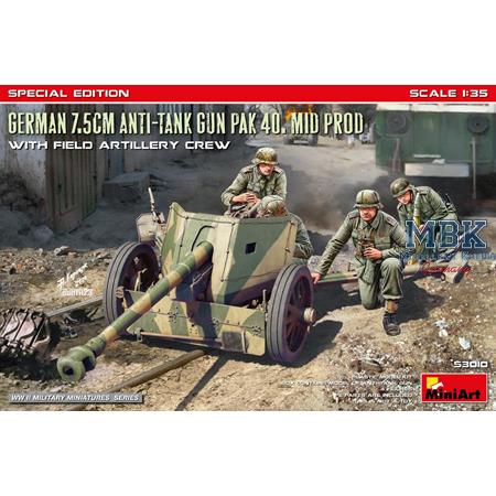 German 7,5 cm PaK 40 mid. w./crew SPECIAL EDITION