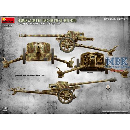German 7,5 cm PaK 40 mid. w./crew SPECIAL EDITION