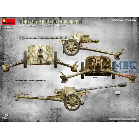 German 7,5 cm PaK 40 mid. w./crew SPECIAL EDITION