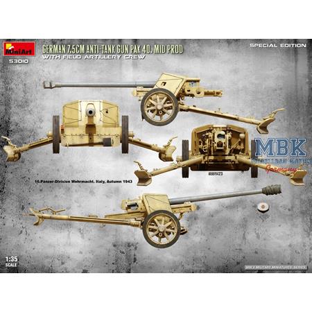 German 7,5 cm PaK 40 mid. w./crew SPECIAL EDITION