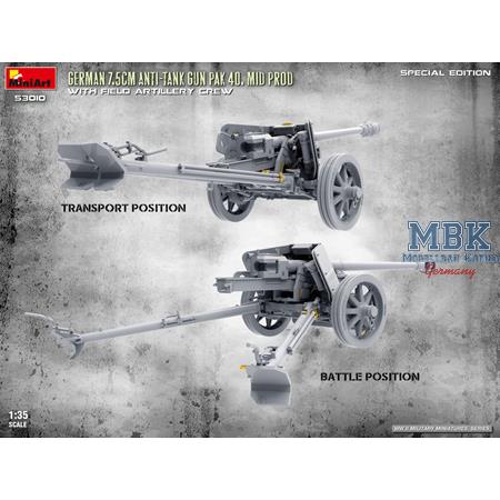 German 7,5 cm PaK 40 mid. w./crew SPECIAL EDITION