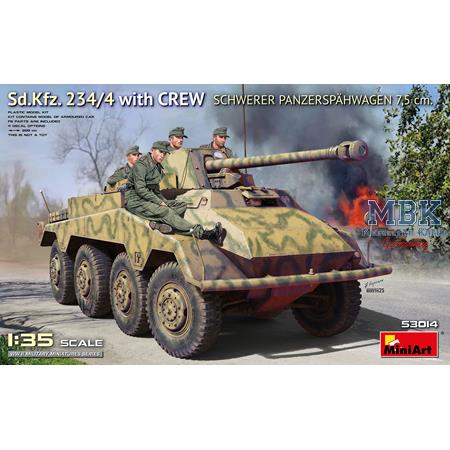 Sd.Kfz. 234/4 w/CREW Schwerer Panzerspähwagen 7,5