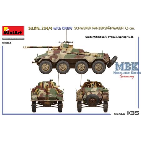 Sd.Kfz. 234/4 w/CREW Schwerer Panzerspähwagen 7,5