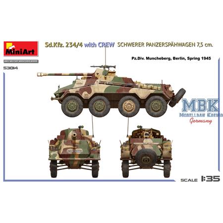 Sd.Kfz. 234/4 w/CREW Schwerer Panzerspähwagen 7,5