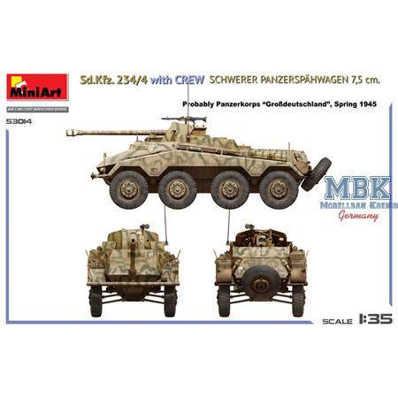 Sd.Kfz. 234/4 w/CREW Schwerer Panzerspähwagen 7,5