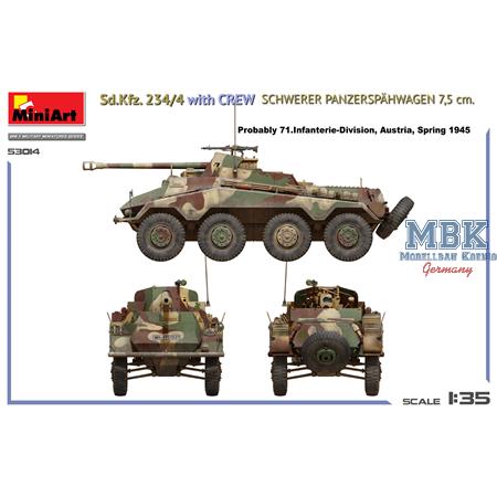 Sd.Kfz. 234/4 w/CREW Schwerer Panzerspähwagen 7,5