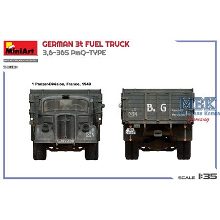 German 3t Fuel Truck 3,6-36S PmQ-Type