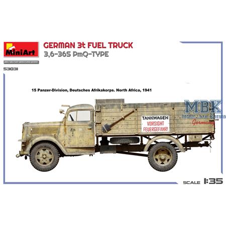 German 3t Fuel Truck 3,6-36S PmQ-Type