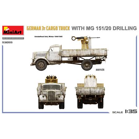 German 3t Cargo Truck with  MG 151/20 Drilling