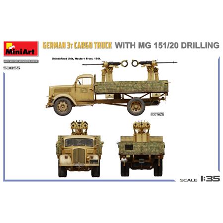 German 3t Cargo Truck with  MG 151/20 Drilling