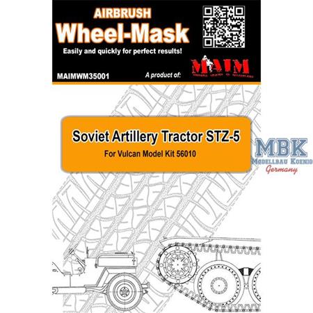 Airbrush Wheel-Mask Soviet Artillery Tractor STZ-5