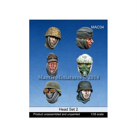 Heads Set 2 (WW2 German Soldier heads)