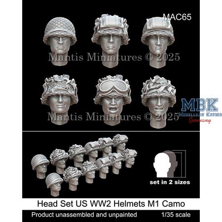 Head Set US WW2 Helmets M1 Camo