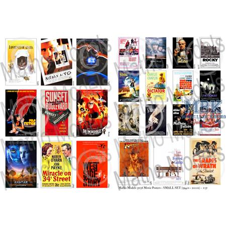 Movie Posters small Set 1940s - 2000s