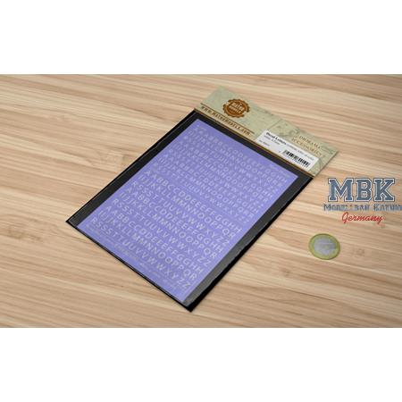 Decal letters uppercase White 4-5mm