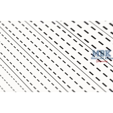 Decal dashed lines Black