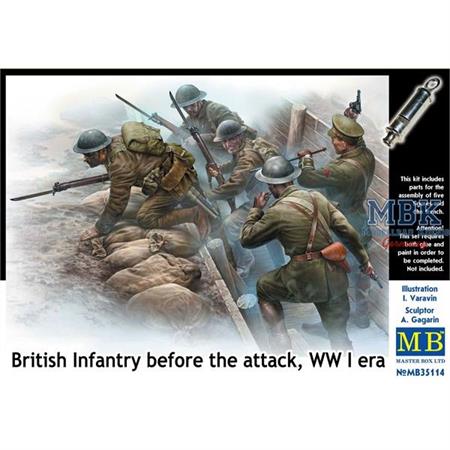 British Infantry before the Attack WW1