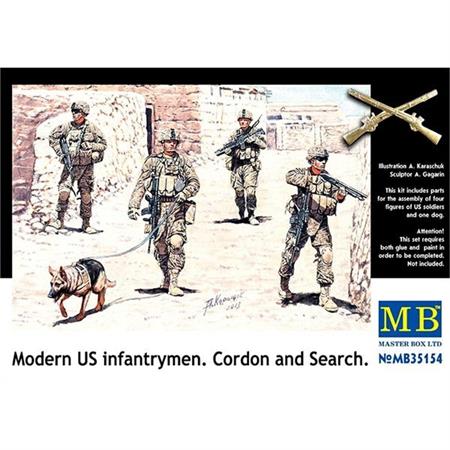 Modern US infantrymen. Cordon and Search