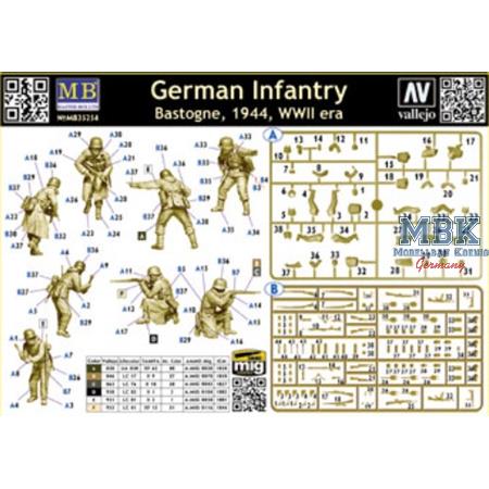 German Infantry. Bastogne, 1944, WWII era