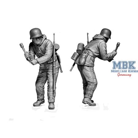 German Infantry. Bastogne, 1944, WWII era