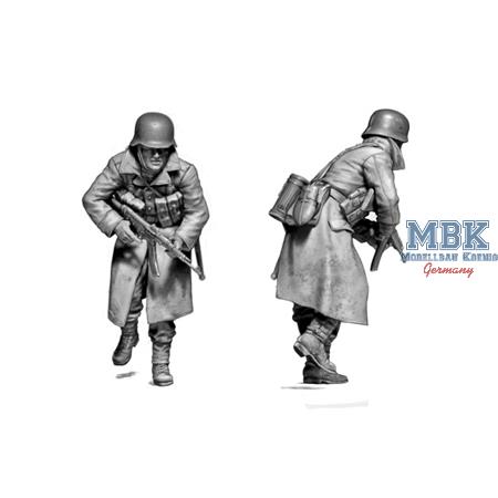 German Infantry. Bastogne, 1944, WWII era