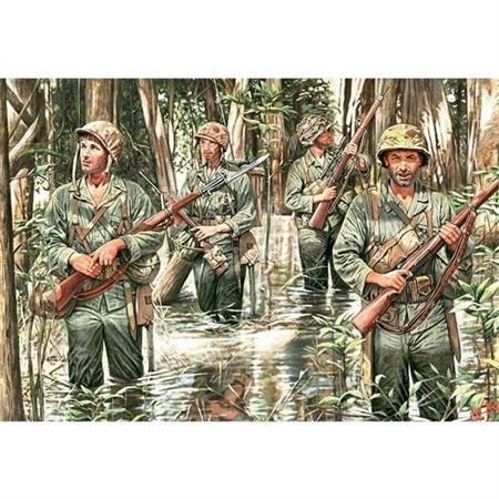 US Marines in Jungle, WW II era