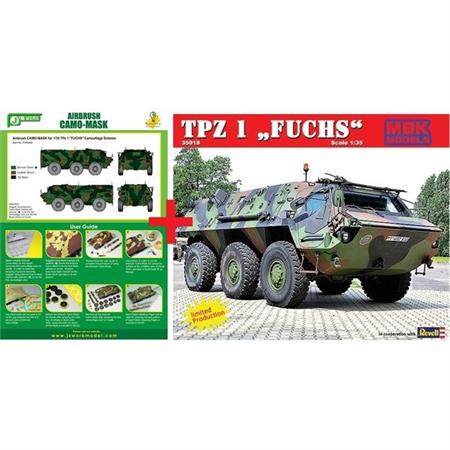 Transportpanzer 1 Fuchs + Flecktarn Sprühschablone