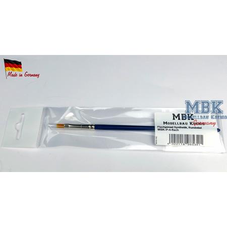 MBK Synthetikpinsel flach, Rundstiel 4