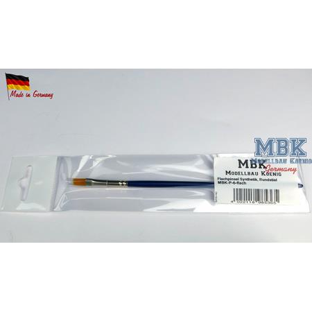 MBK Synthetikpinsel flach, Rundstiel 6