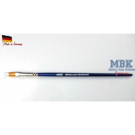 MBK Synthetikpinsel flach, Rundstiel 6