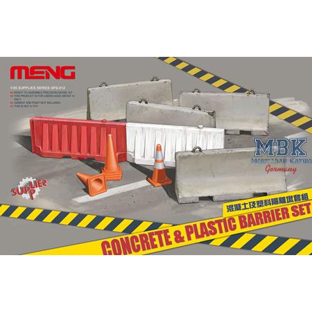 Concrete & Plastic Barrier Set