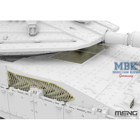 Merkava Mk.4M w/ roof-mounted slat armor