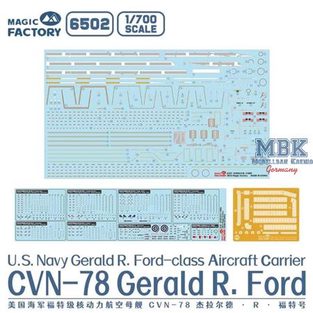 Clear Painted Colorful USS Gerald R. Ford CVN-78