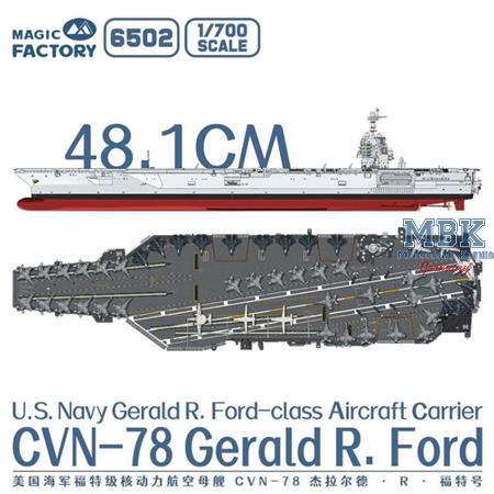 Clear Painted Colorful USS Gerald R. Ford CVN-78