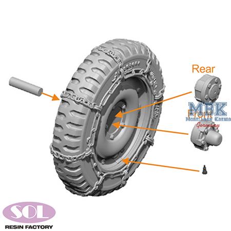 1/4 ton Utility Truck Combat Wheel + chain (Takom)