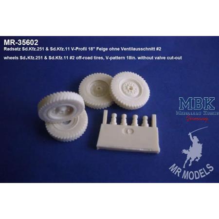 Radsatz Sd.Kfz.251 & Sd.Kfz.11 V-Profil 18" Felge