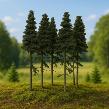 Fichten / Spruce w/ Trunk 10-12cm m.Stamm 5x