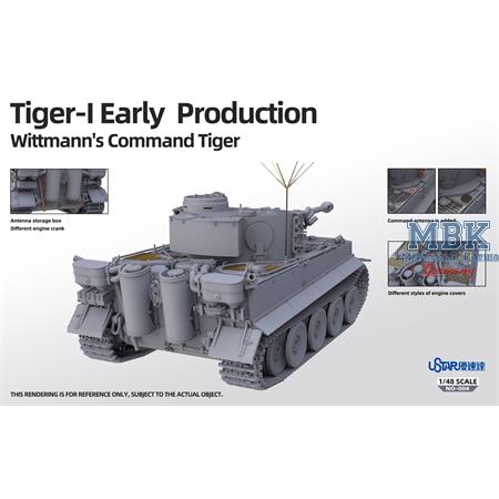 Tiger I early w/full Interior Wittmann Comm. 1:48