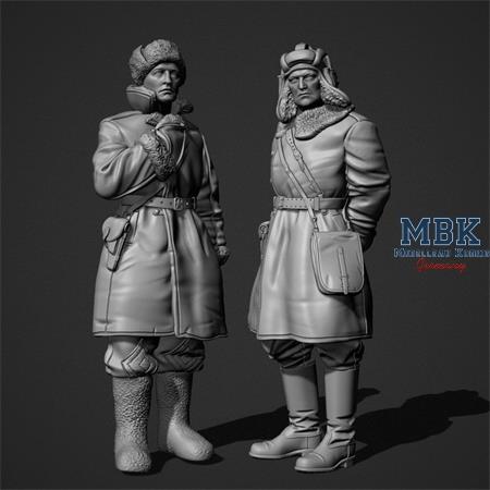 Soviet Tank officers in sheepskin coat Set