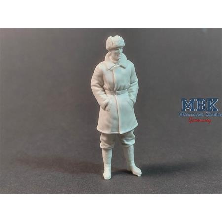 German tank officer in winter coat No.1